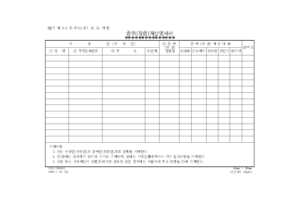 증여(유증)재산명세서